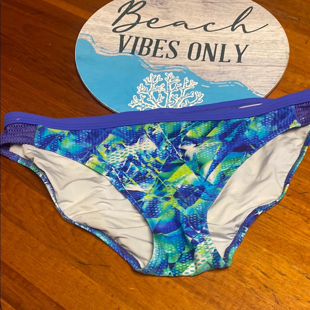 Profile By Gottex Blue and Green Bikini Bottom
